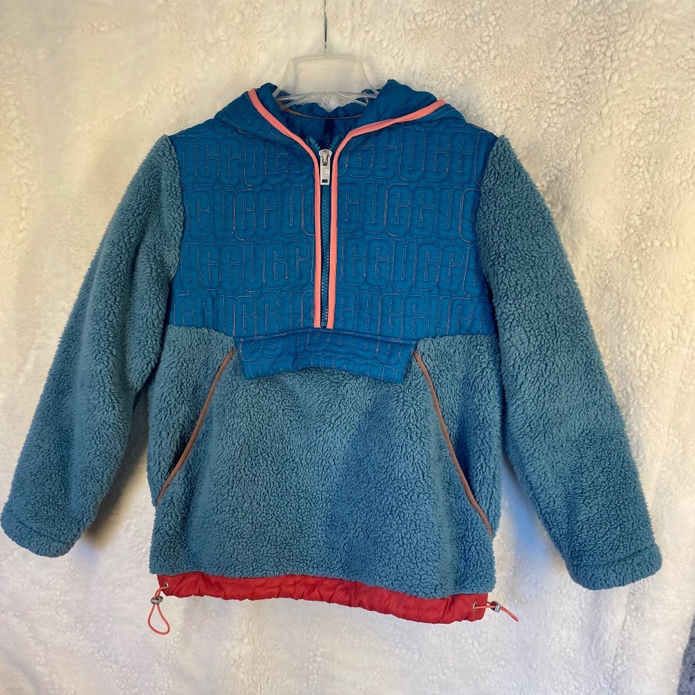 UGG Women's soft & sporty hooded pullover, blue, size XS